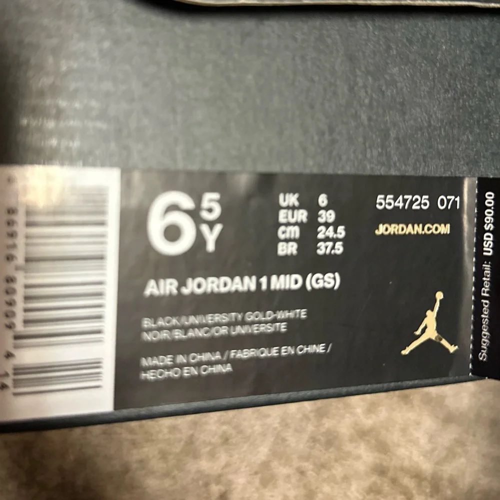 Jordan Kids Sneakers - Black and Yellow